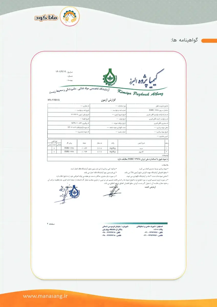 کاتالوگ ماناکود